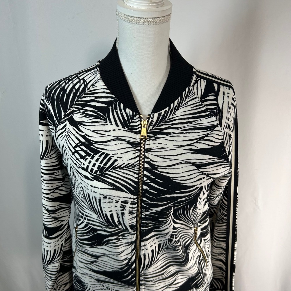 RALPH LAUREN PS Palm Leaf Print Track Jacket Zip Up Athletic Casual Women - Picture 4 of 9